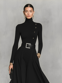 Vestido Maxi de Cuello Alto Paloma