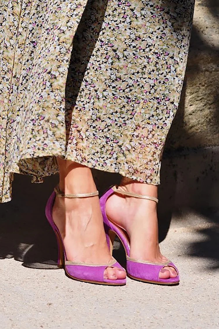 Stilettos Correa en T Contraste
