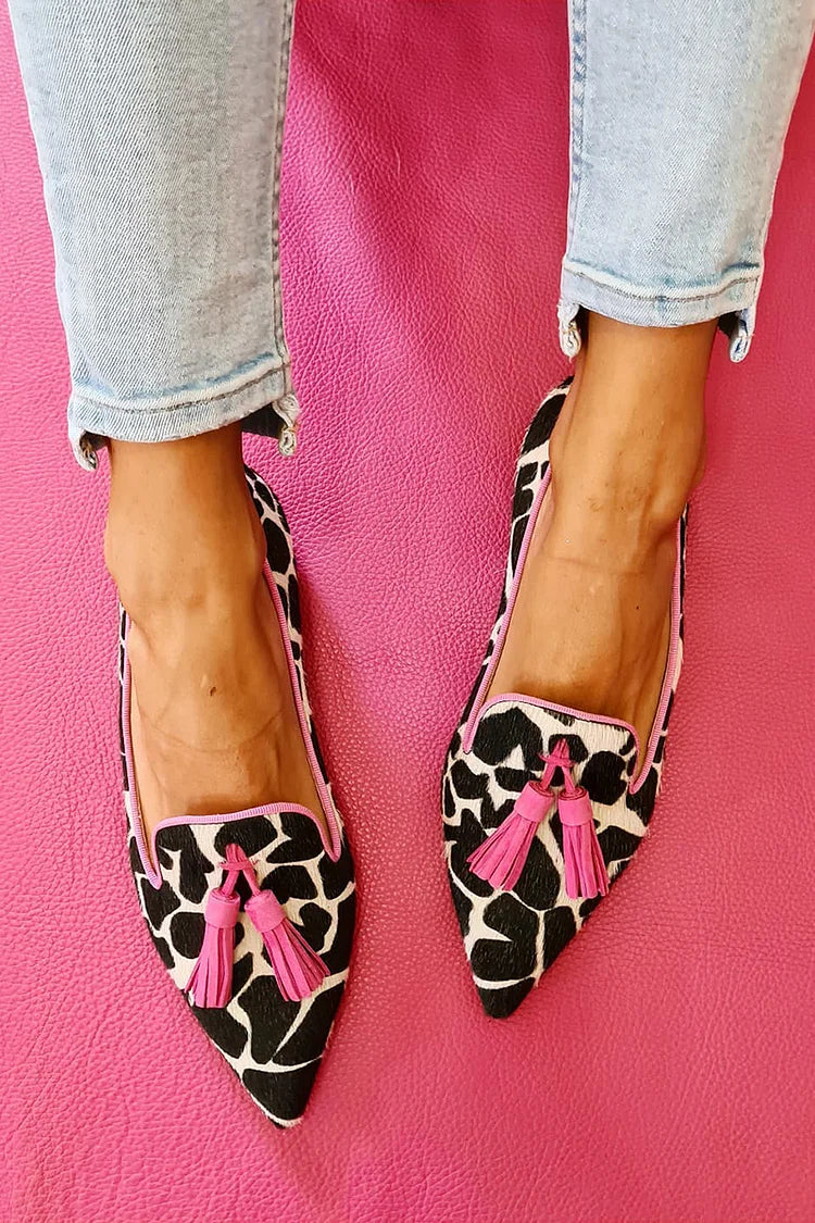 Bailarinas Bicolor Estampado de Vaca
