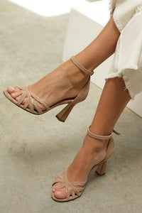 Stilettos Marrón Claro Correa Tobillo