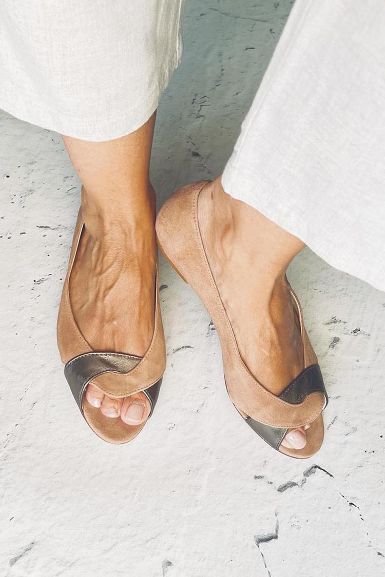 Sandalias Marrón Claro Correa Trenzada