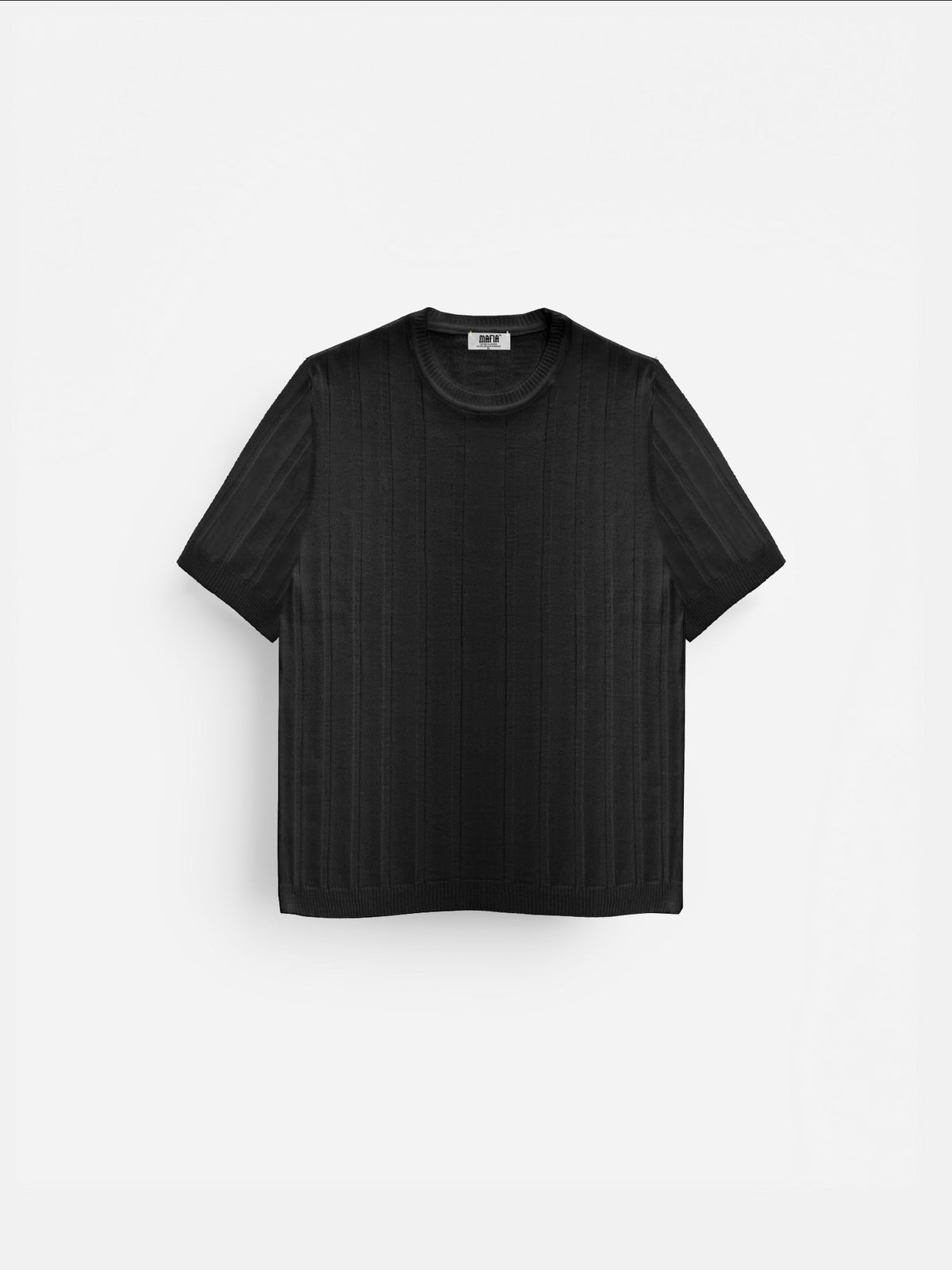 Camiseta Punto a Rayas Negra