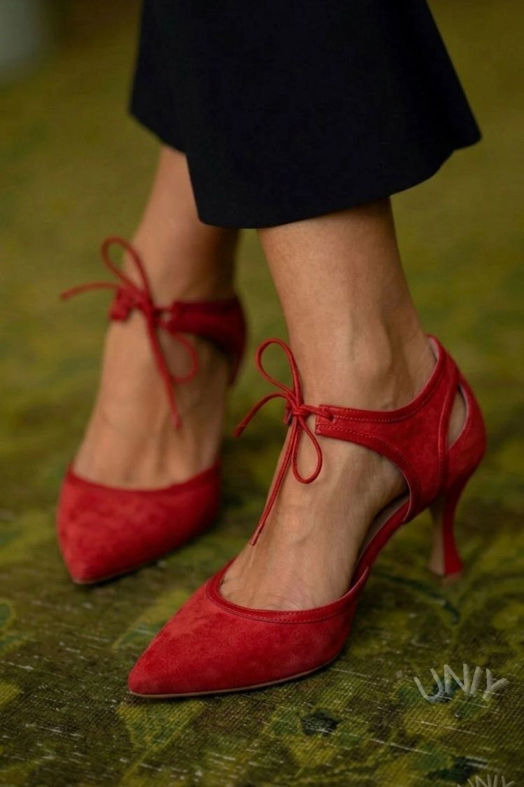 Tacones Kitten Rosa de Ante