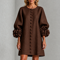 Minivestido Floral con Botones