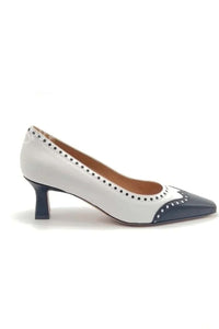 Tacones Medios Elegantes Bicolor
