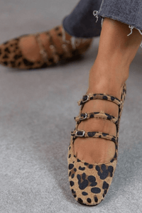 Merceditas Triple Hebilla Leopardo