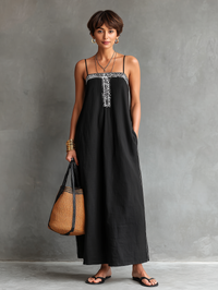 Vestido Maxi de Escote Cuadrado Gaia
