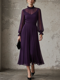 Vestido Maxi de Cuello Alto Xenia
