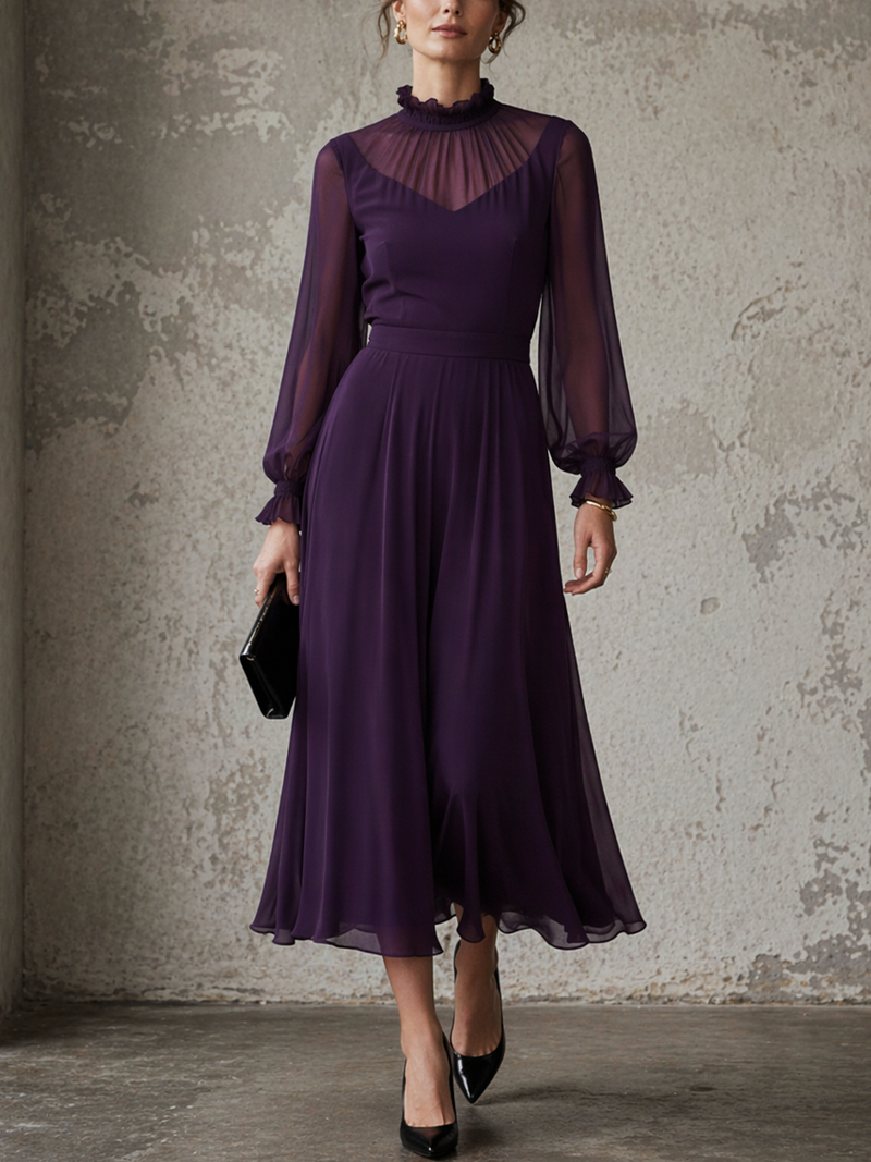 Vestido Maxi de Cuello Alto Xenia