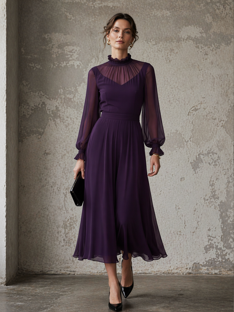 Vestido Maxi de Cuello Alto Xenia