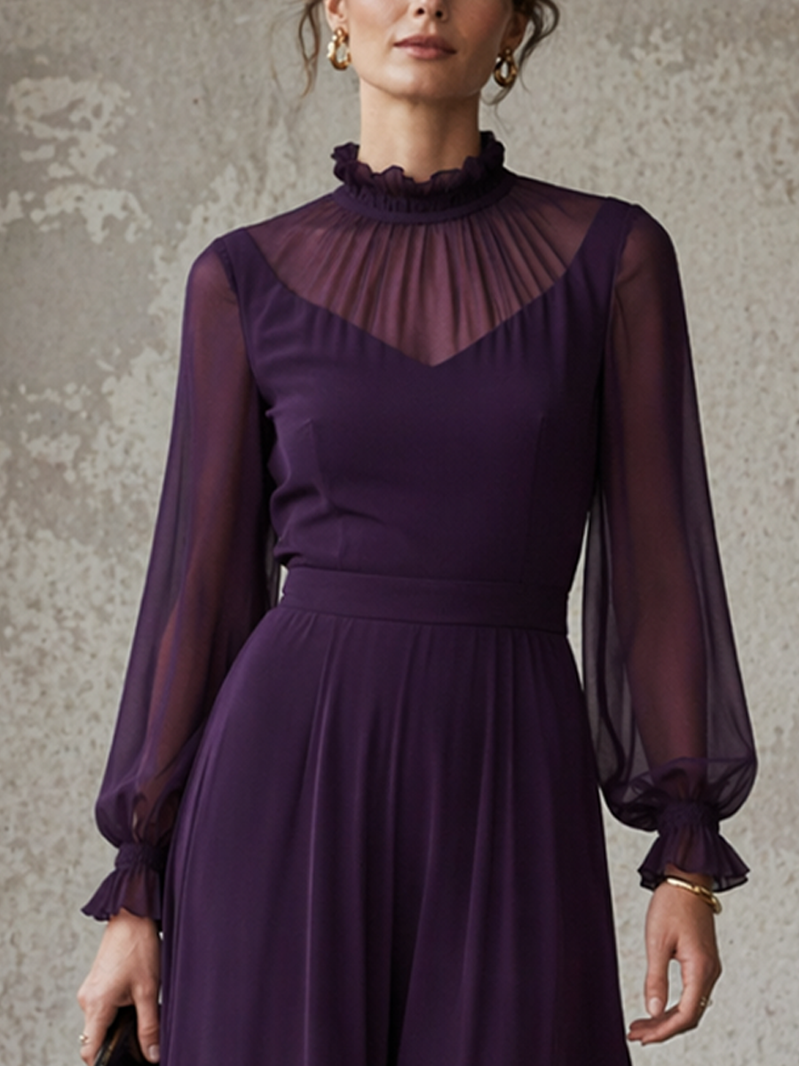Vestido Maxi de Cuello Alto Xenia