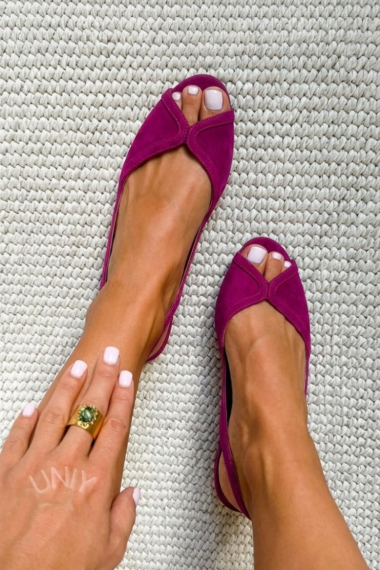Bailarinas Fucsia de Ante Slingback