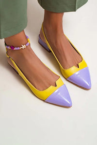 Bailarinas Bicolor Slingback con Hebilla