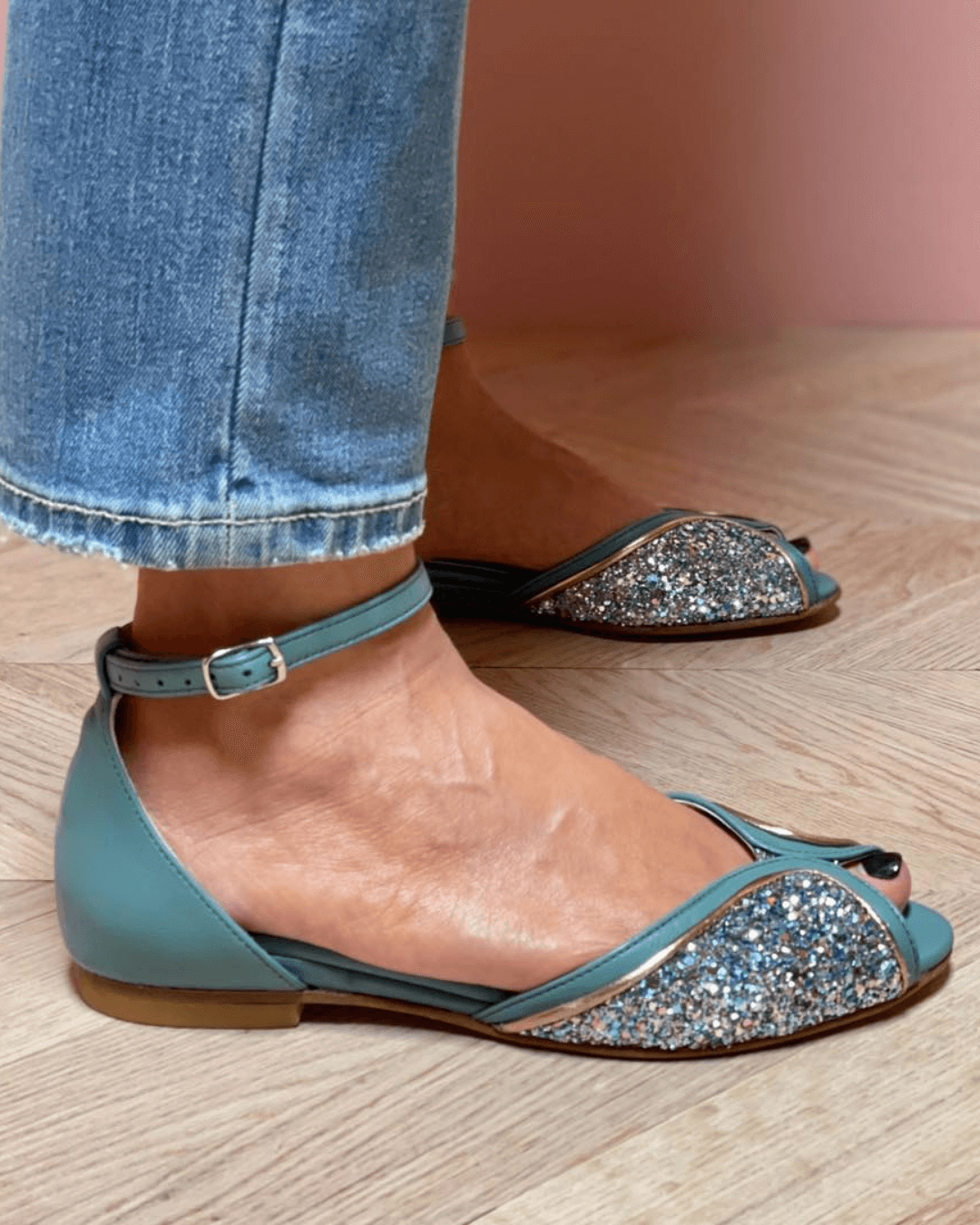 Sandalias con Brillo y Patchwork