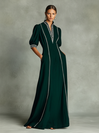 Vestido Maxi de Cuello Alto Victoria