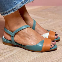 Sandalias Acolchadas Bicolor Slingback