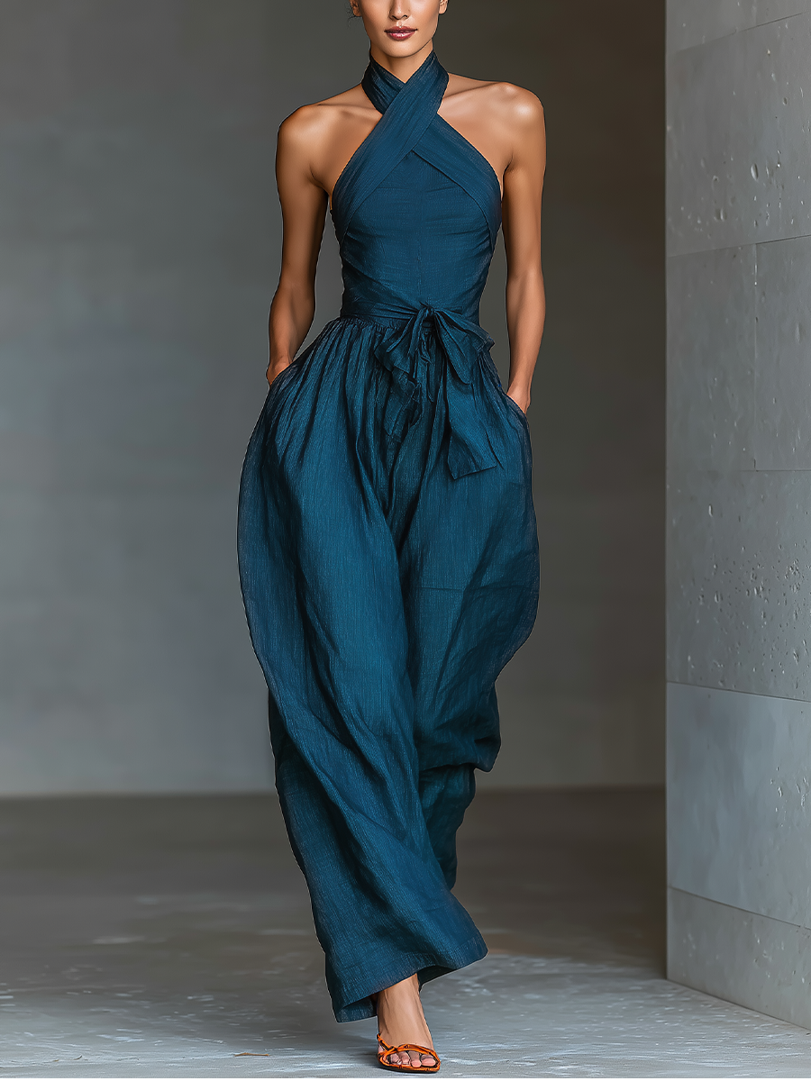 Mono de Lino Azul Marino