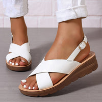 Sandalias de Cuña Correa Cruzada