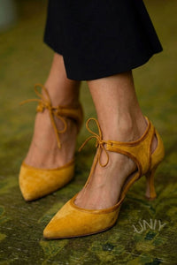 Tacones Kitten Rosa de Ante