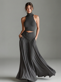 Vestido Maxi Halter Ariadna
