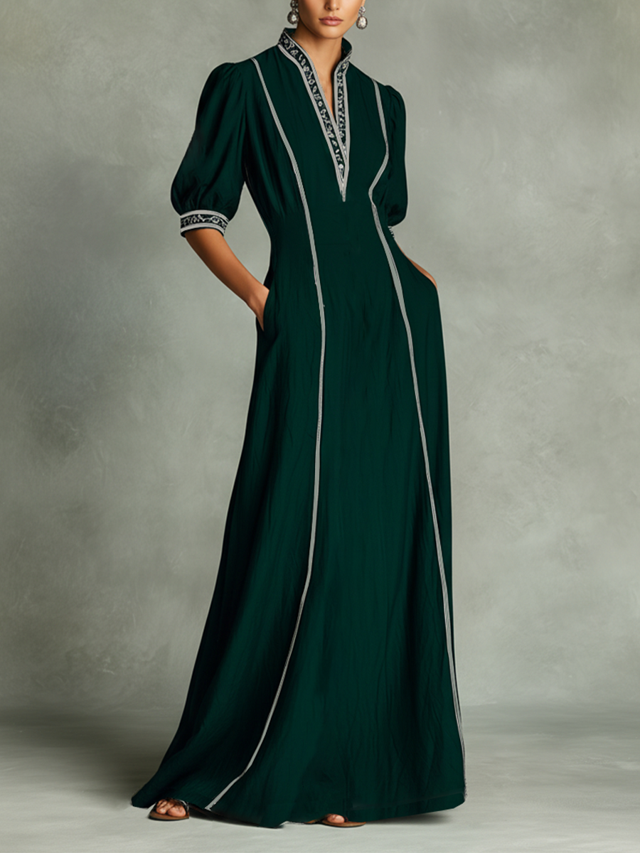 Vestido Maxi de Cuello Alto Victoria