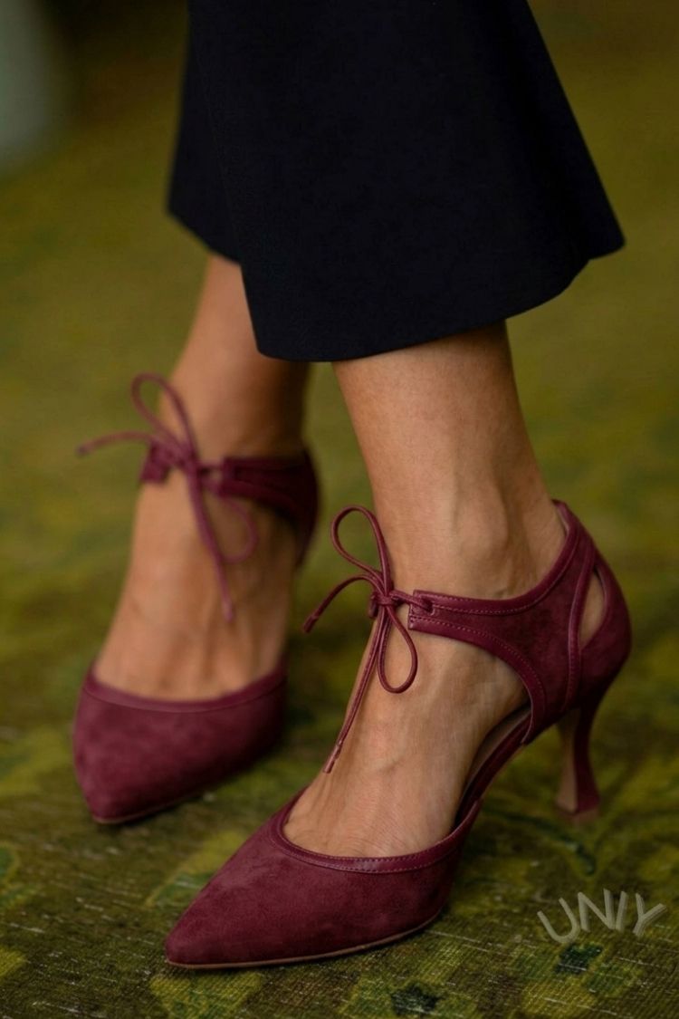 Tacones Kitten Rosa de Ante