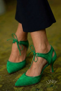 Tacones Kitten Rosa de Ante