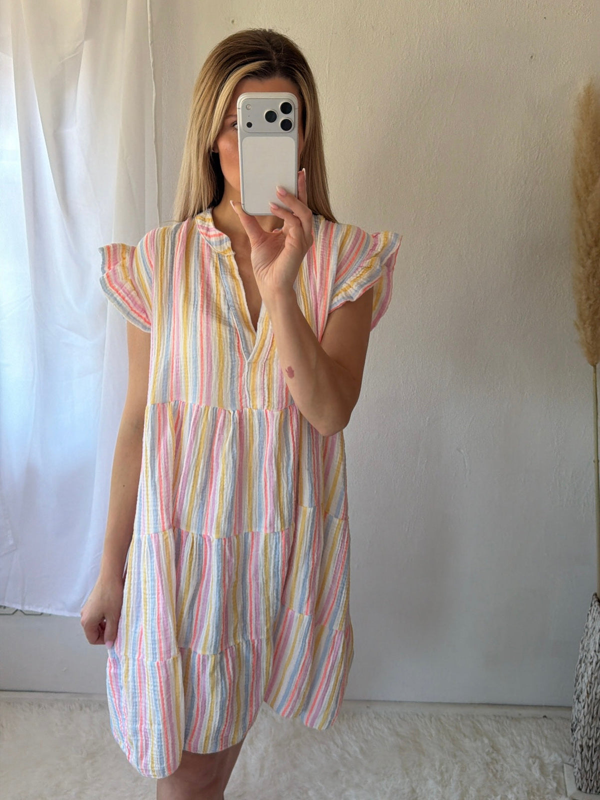 Vestido Mini Rayas Multicolor Paula
