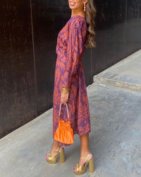 Vestido Midi Estampado