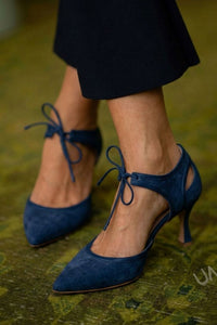 Tacones Kitten Rosa de Ante