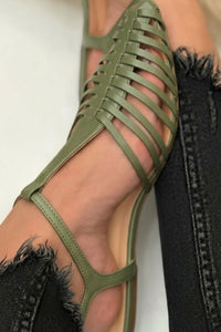 Sandalias Negras Correa en T