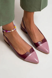 Bailarinas Bicolor Slingback con Hebilla