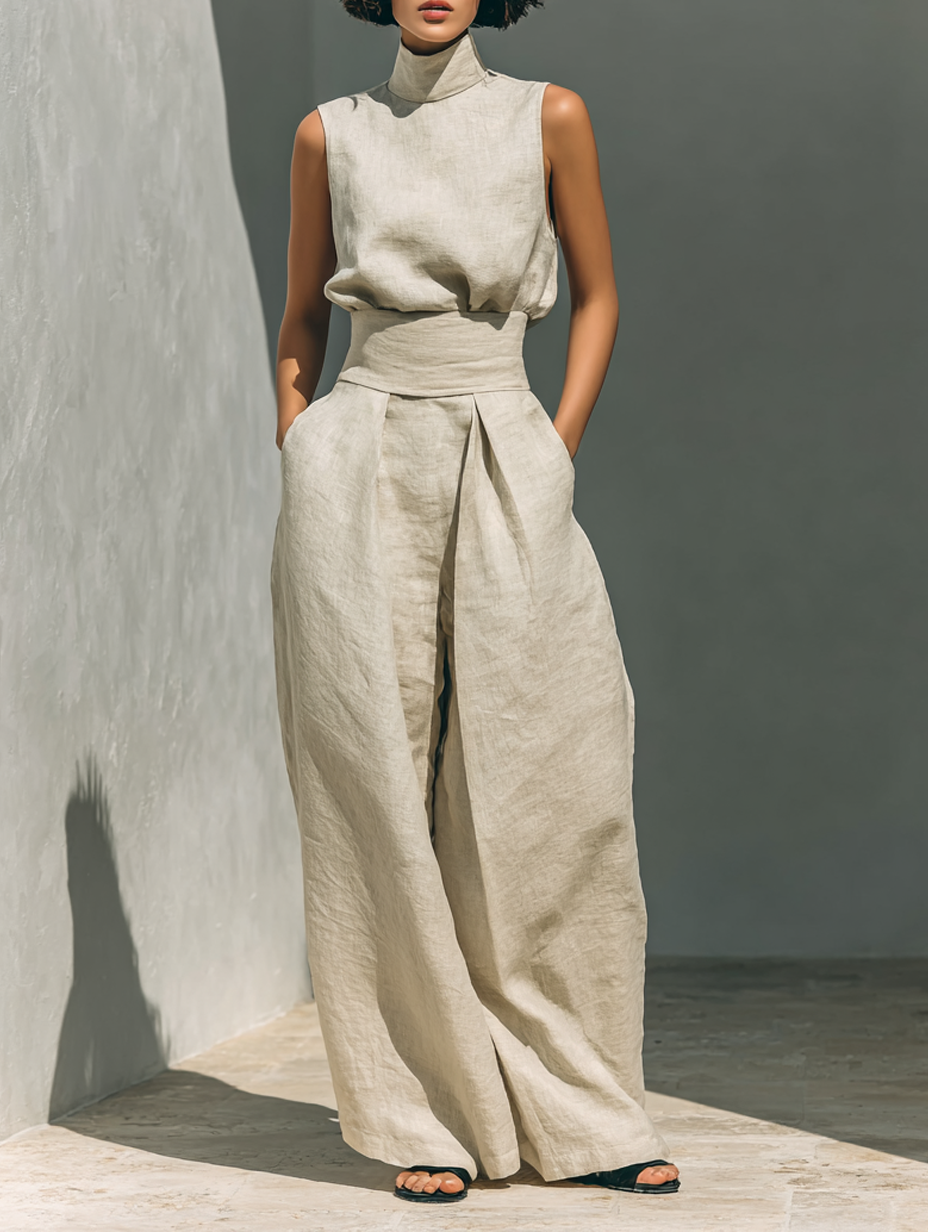 Conjunto Blusa Pantalón de Lino
