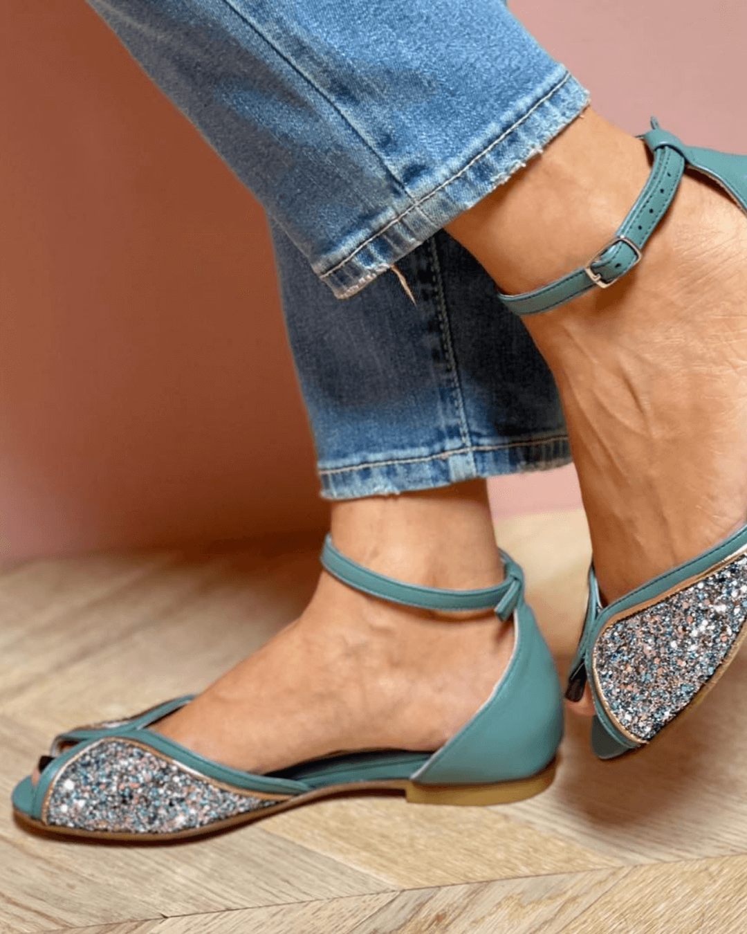 Sandalias con Brillo y Patchwork