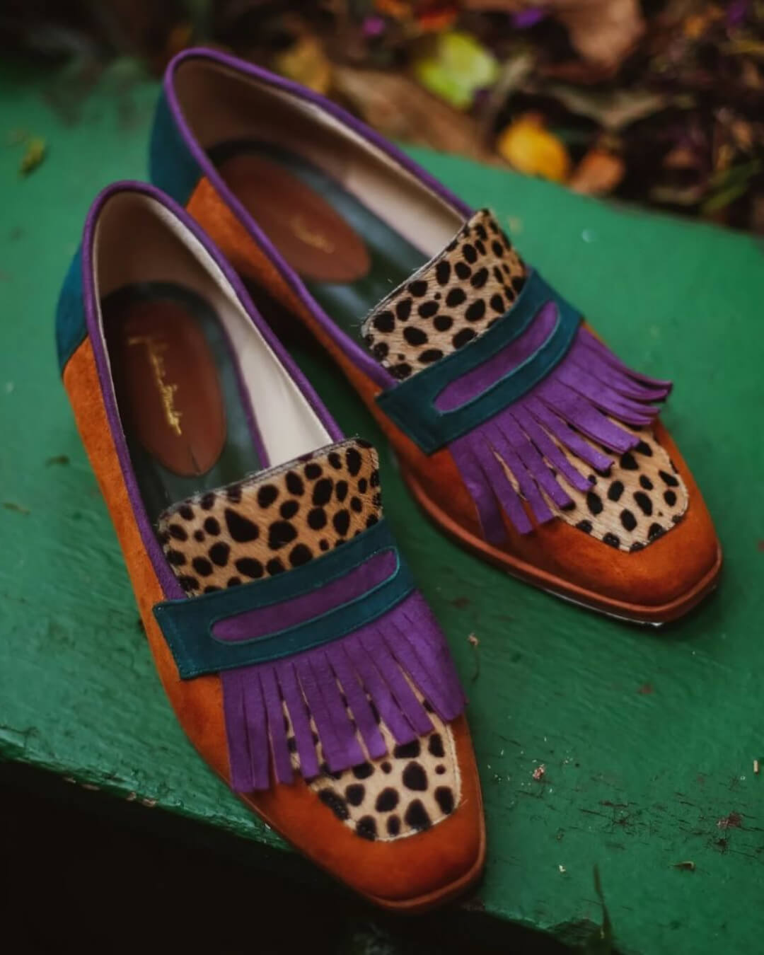 Mocasines Marrones Estampado de Leopardo