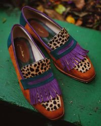 Mocasines Marrones Estampado de Leopardo