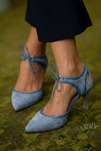 Tacones Kitten Rosa de Ante