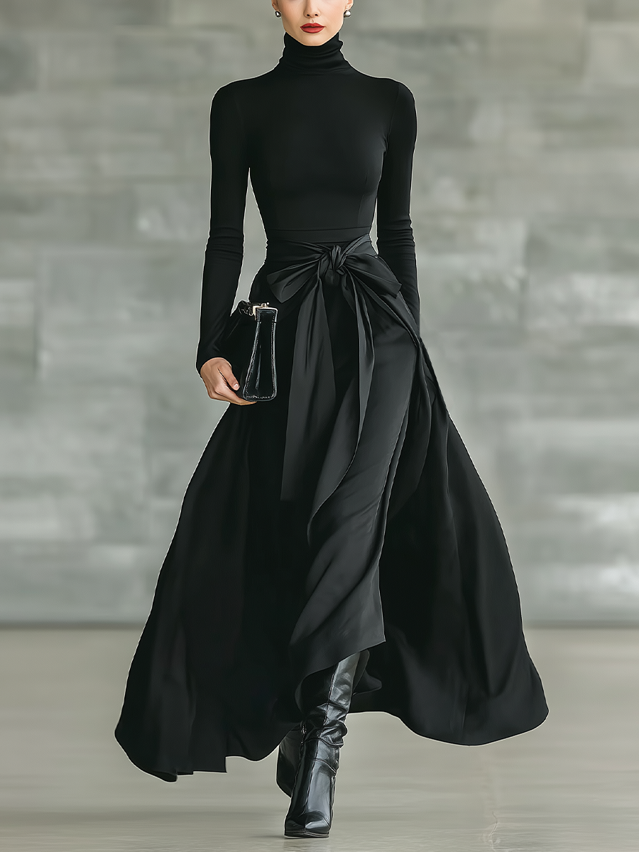 Vestido Maxi de Cuello Alto Olivia