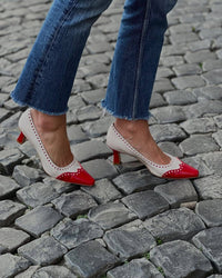 Tacones Medios Elegantes Bicolor
