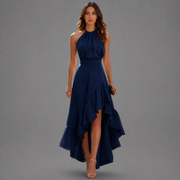 Vestido Maxi Marfil Cuello Halter