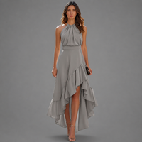 Vestido Maxi Marfil Cuello Halter