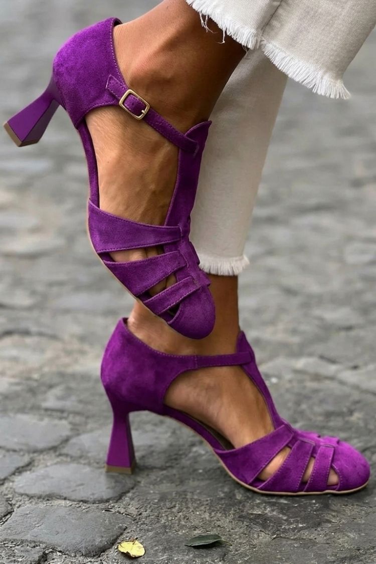 Sandalias Verdes Correas a Crochet