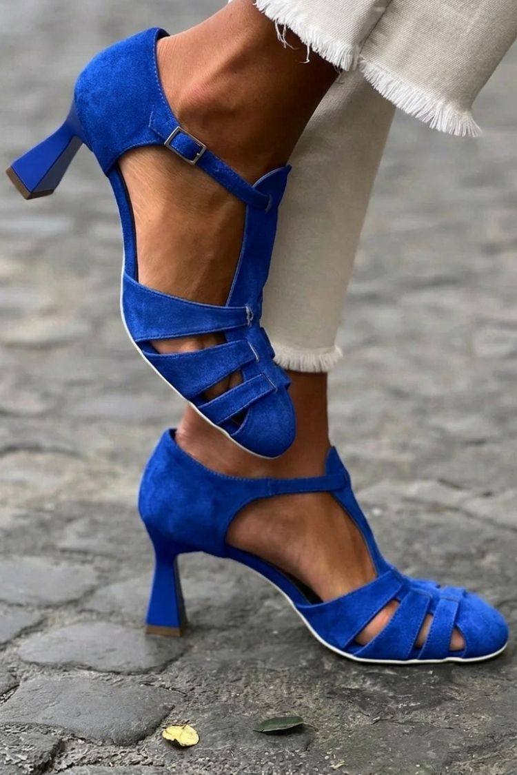 Sandalias Verdes Correas a Crochet