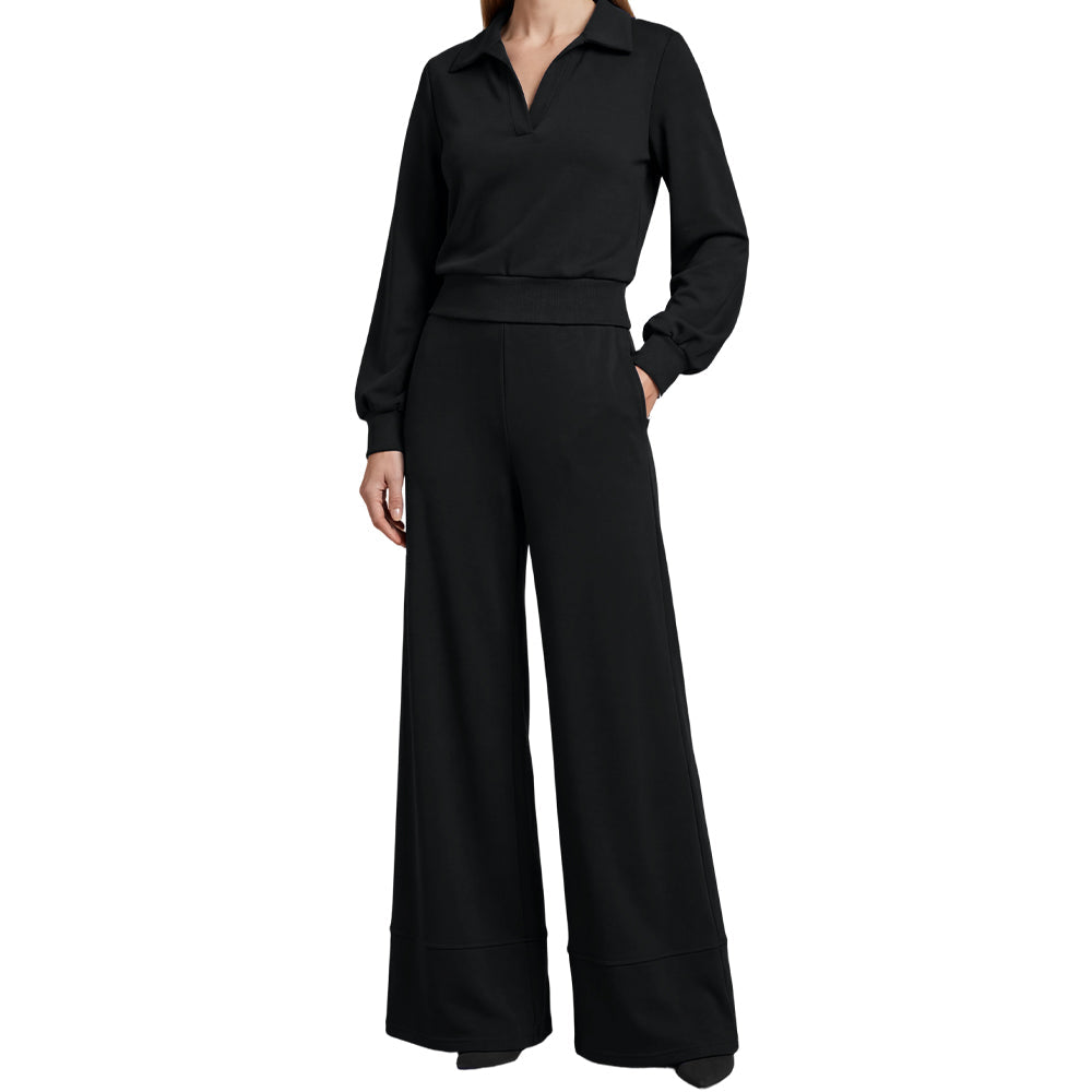 Conjunto Blazer Cruzado Pantalón Ancho
