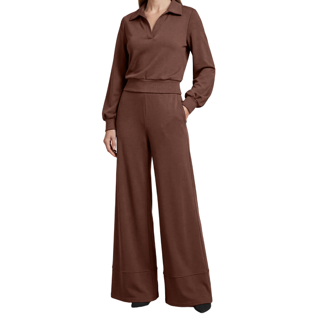 Conjunto Blazer Cruzado Pantalón Ancho