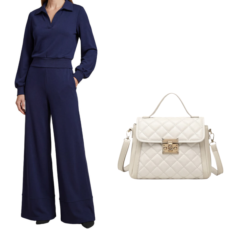 Conjunto Blazer Cruzado Pantalón Ancho