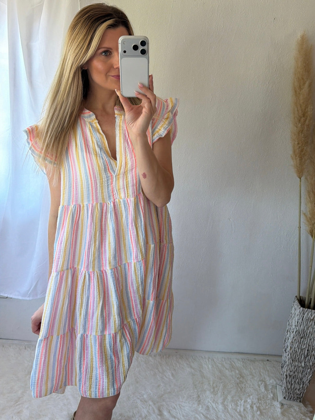 Vestido Mini Rayas Multicolor Paula