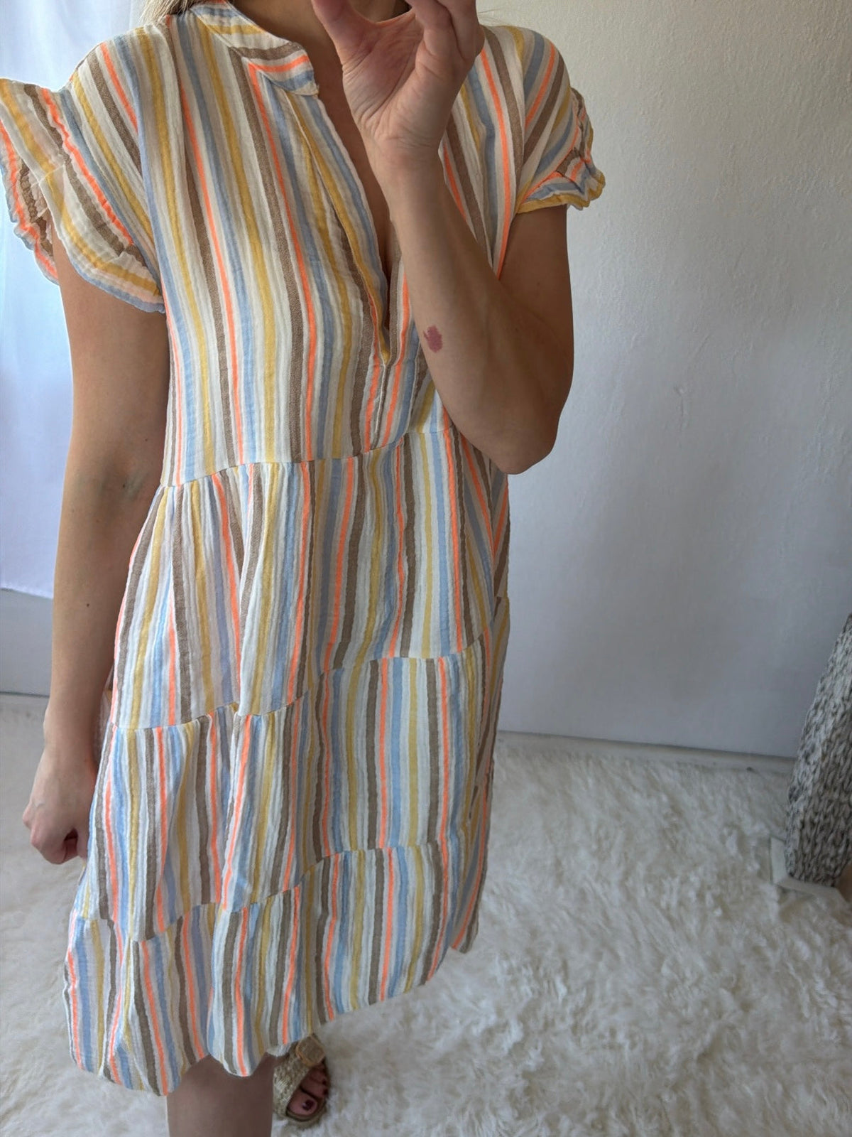 Vestido Mini Rayas Multicolor Jimena