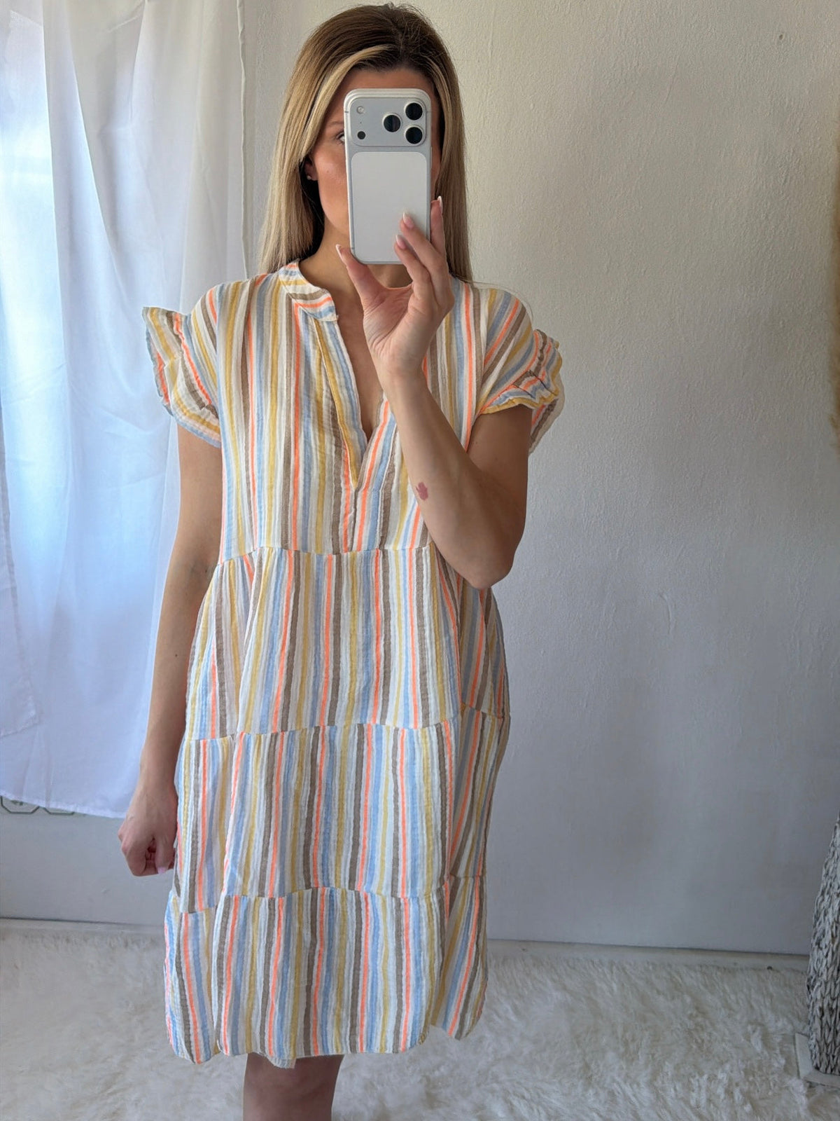 Vestido Mini Rayas Multicolor Jimena