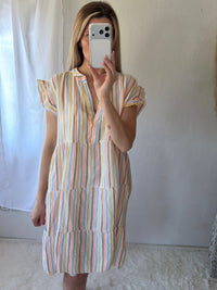 Vestido Mini Rayas Multicolor Jimena